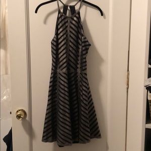 Parker metallic leather dress